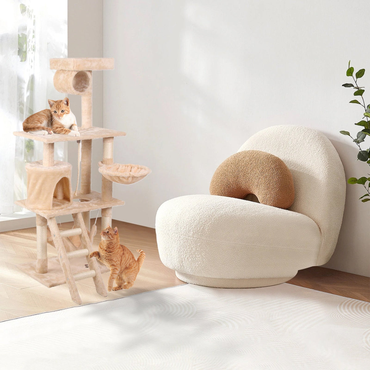 Modern Cat Climbing Frame — Wall-Style Tower