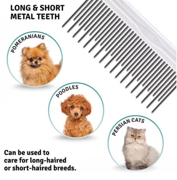 Pet Grooming Pin Comb — Detangle & Deshed