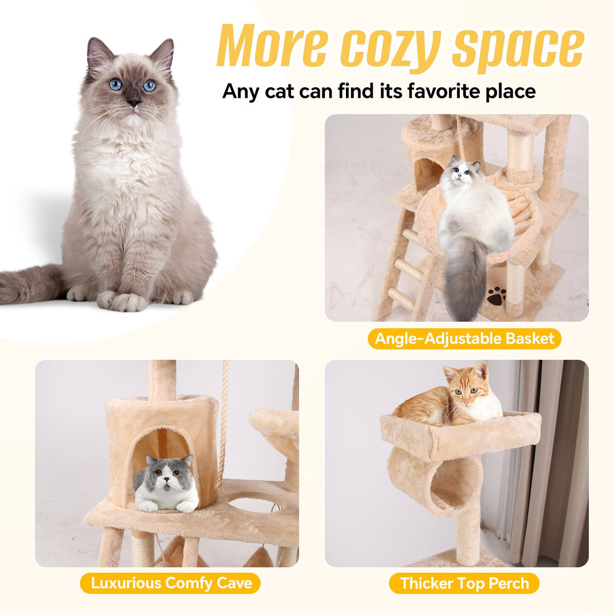 Modern Cat Climbing Frame — Wall-Style Tower