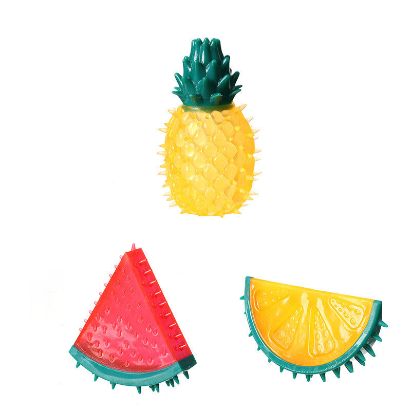 Pet Fruit Sound Ananas en Citroen Kauwspeeltje