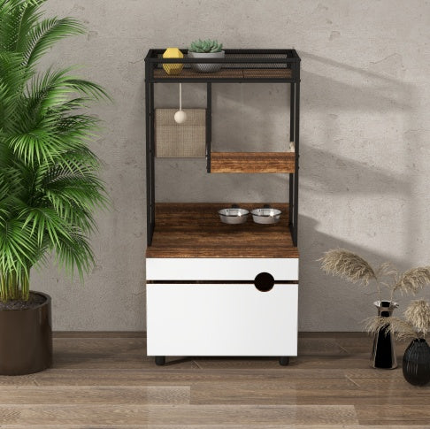 Kattenbak ombouw met krabpaal, Kattenmeubel, Kattenkast