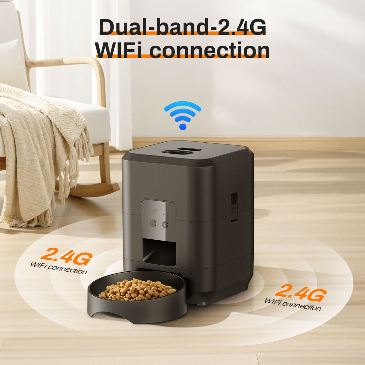 Smart WiFi Auto Pet Feeder — Timed Portion Meals