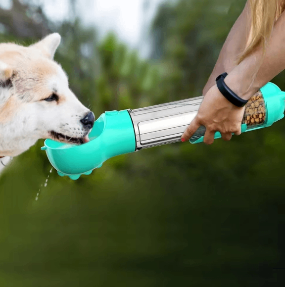 3-in-1 Travel Water Bottle & Food Dispenser