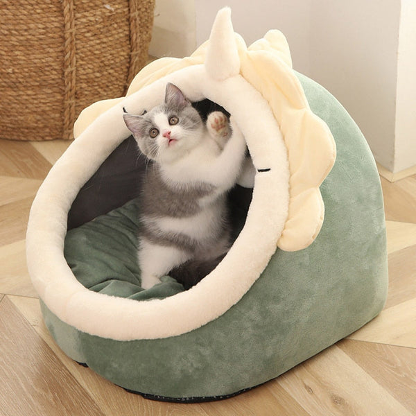 Cute Character Cat Cave Bed — Den Comfort