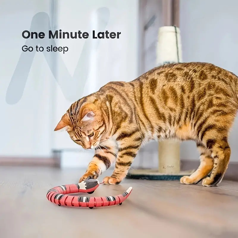 USB Wiggling Snake Cat Toy — Auto Hunt Play