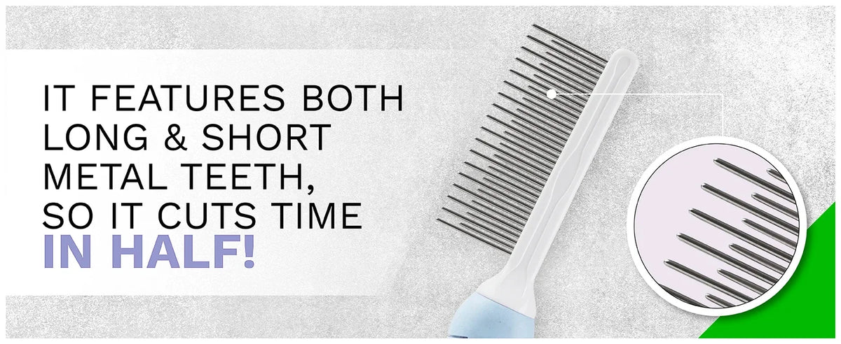 Pet Grooming Pin Comb — Detangle & Deshed