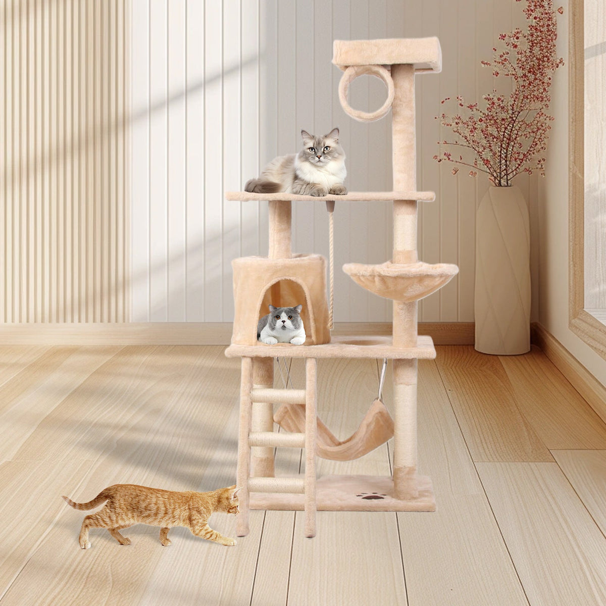 Modern Cat Climbing Frame — Wall-Style Tower