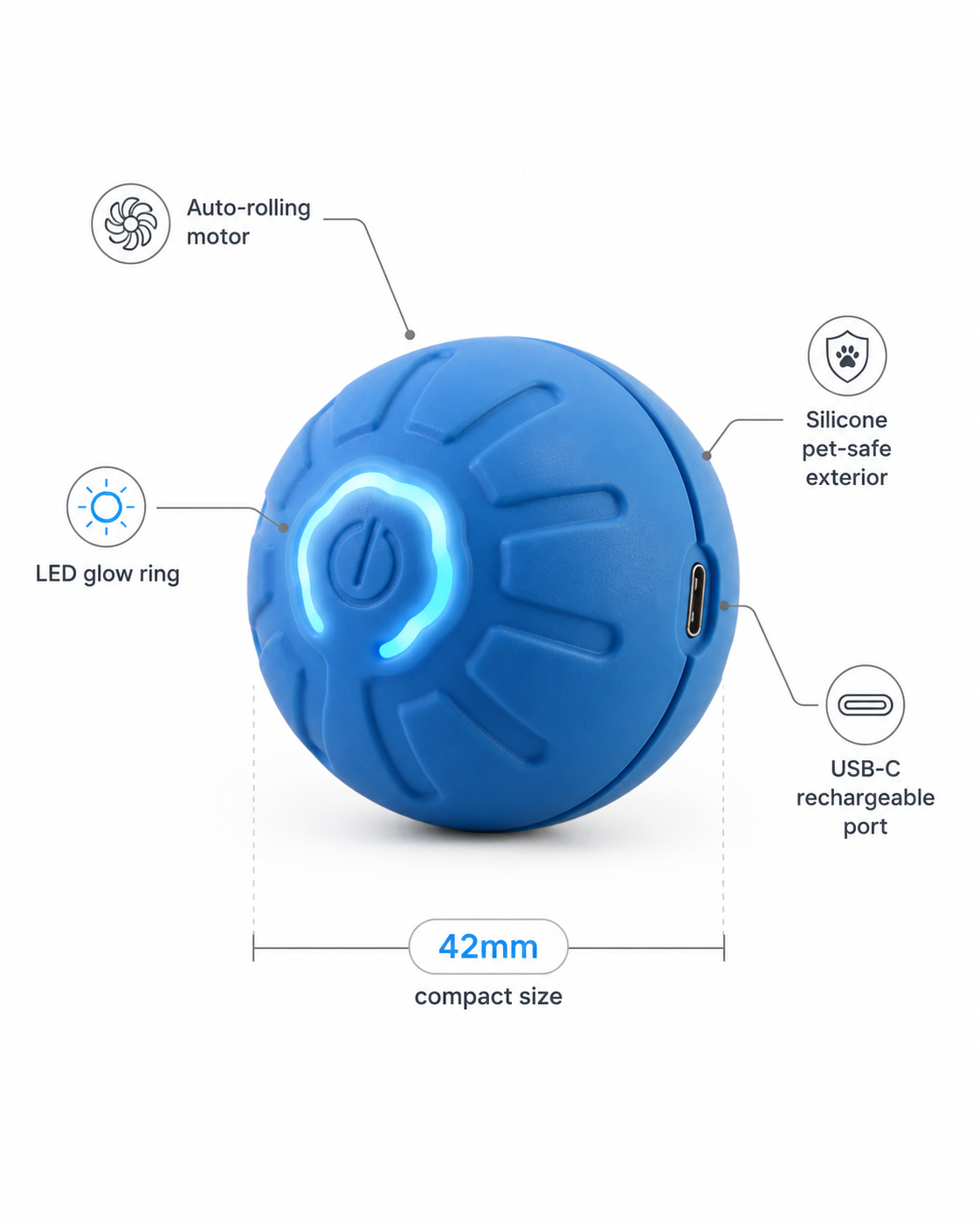 Smart Motion Ball™ — The Self-Rolling Dog Toy Dogs Go Crazy For