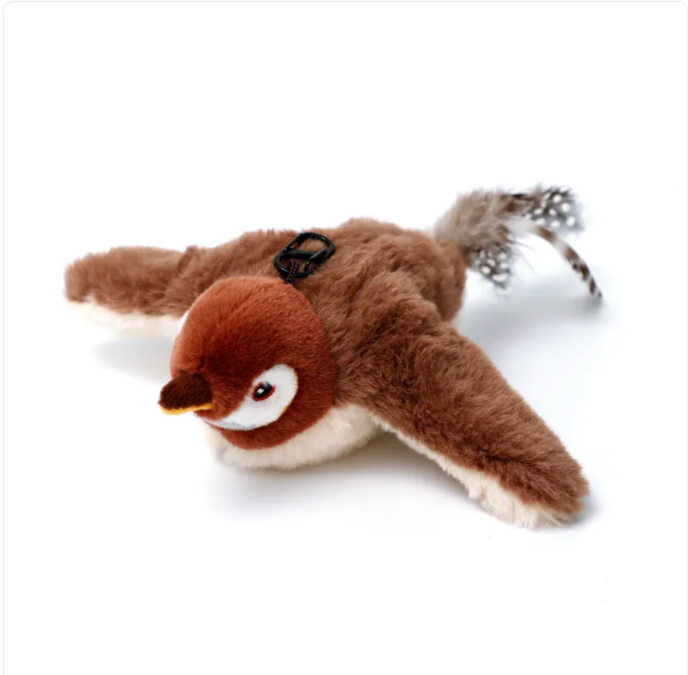 Interactief Pluche Speelgoed voor Huisdieren - Geluid & Beweging Springende Vis of Flapperende Vogel
