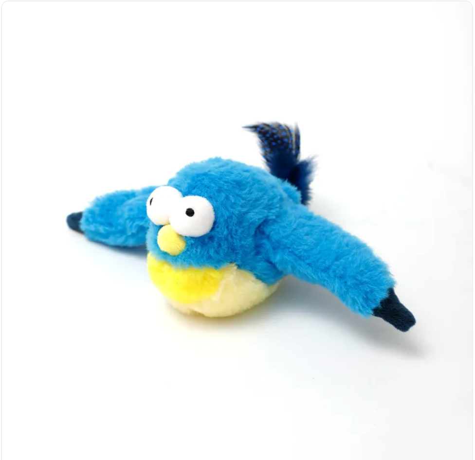 Interactief Pluche Speelgoed voor Huisdieren - Geluid & Beweging Springende Vis of Flapperende Vogel