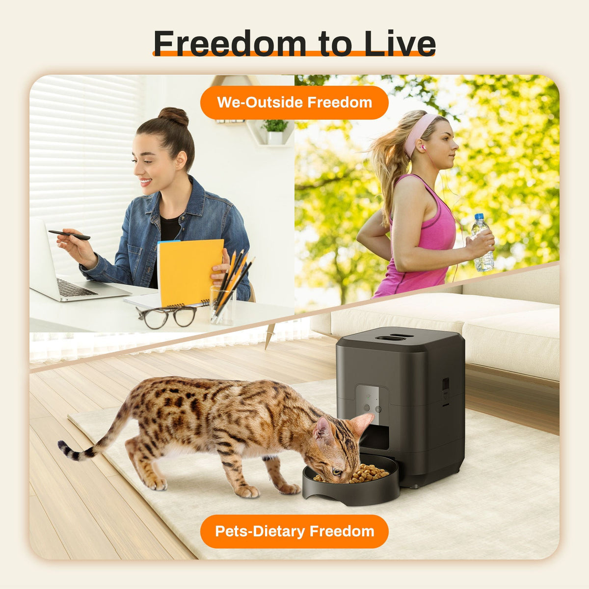 Smart WiFi Auto Pet Feeder — Timed Portion Meals
