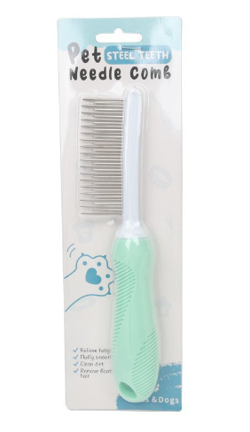 Pet Grooming Pin Comb — Detangle & Deshed