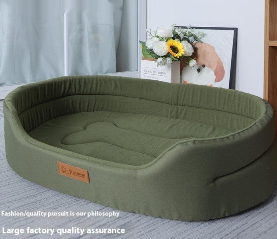 Waterproof Fleece Dog Bed — All Weather Comfort